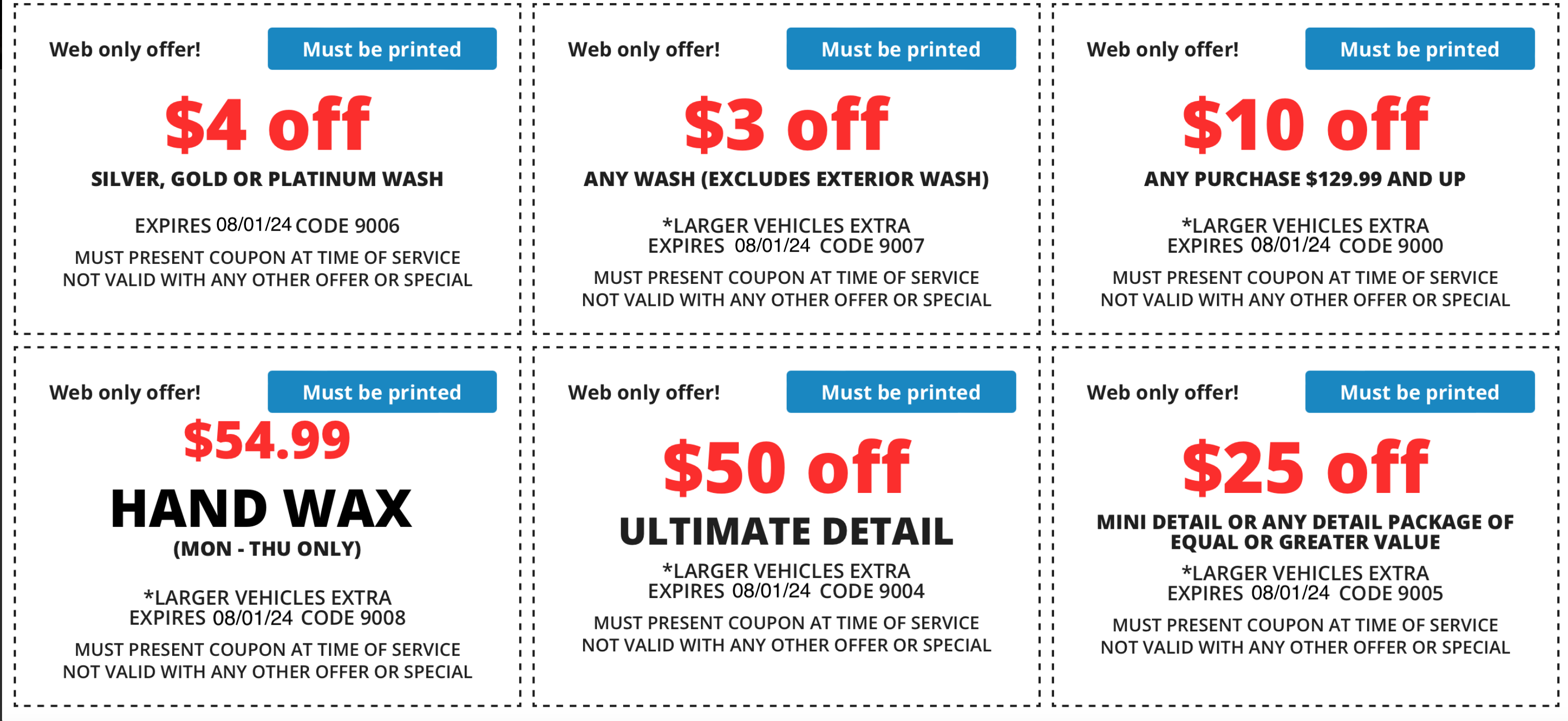 Coupons - Encinitas Car Wash